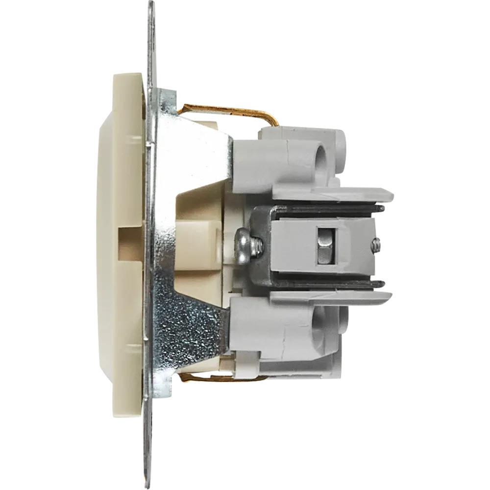 Розетка влагозащищенная GUSI Electric Ugra с крышкой, бежевая 88579703 STLM-1107340 - Вид №2