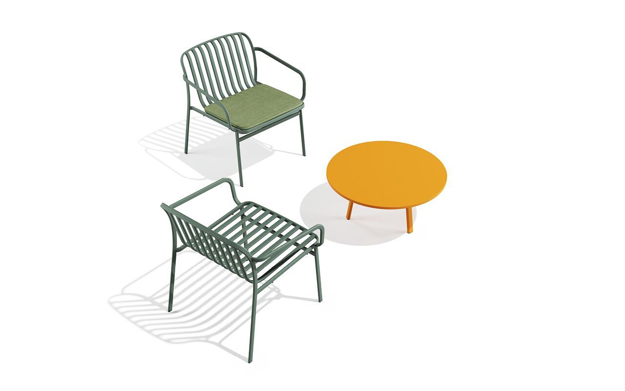 Низкий круглый журнальный столик из стали с порошковым покрытием BABEL D Kano ARCH-00042628 - Вид №2