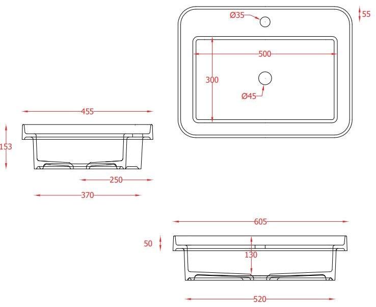 Встроенная раковина под столешницу овальная ArtCeram Fuori scala sun-id-1375151 - Вид №4