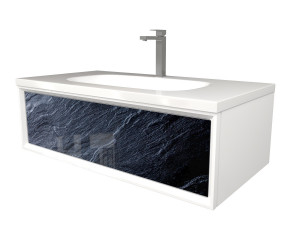 У72796 Тумба Milacco 100П 1в.я. Black stone (верх) 1 Marka