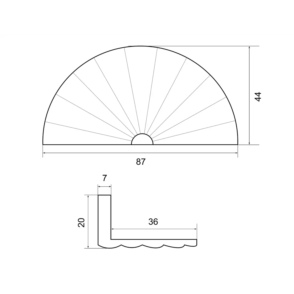 Мебельная ручка-скоба золото 32 мм золото 86900170 STLM-2172350 PALLADIUM  - Вид №3