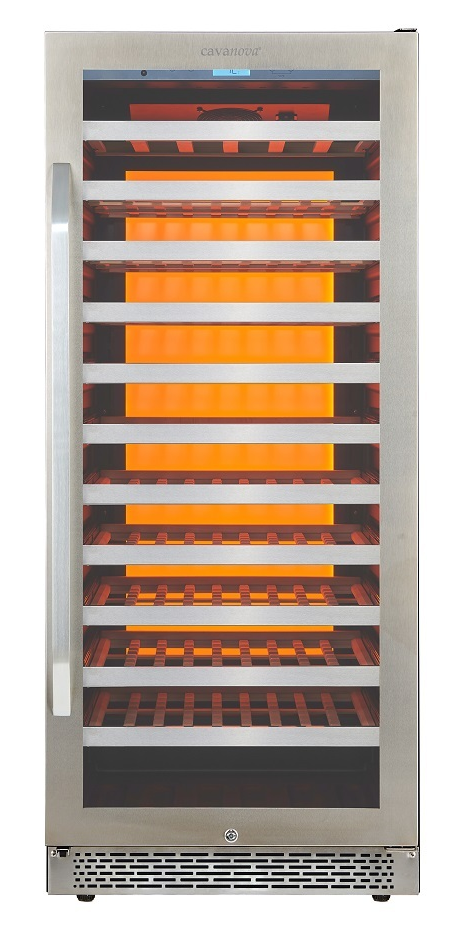9189163 Винный шкаф Cavanova CV102-1TL серебристый STDN-0028242 - Вид №11