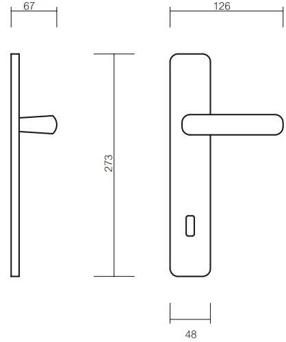 Pasini Ручка из латуни на пластине с накладкой Sirio 2960 - Вид №2