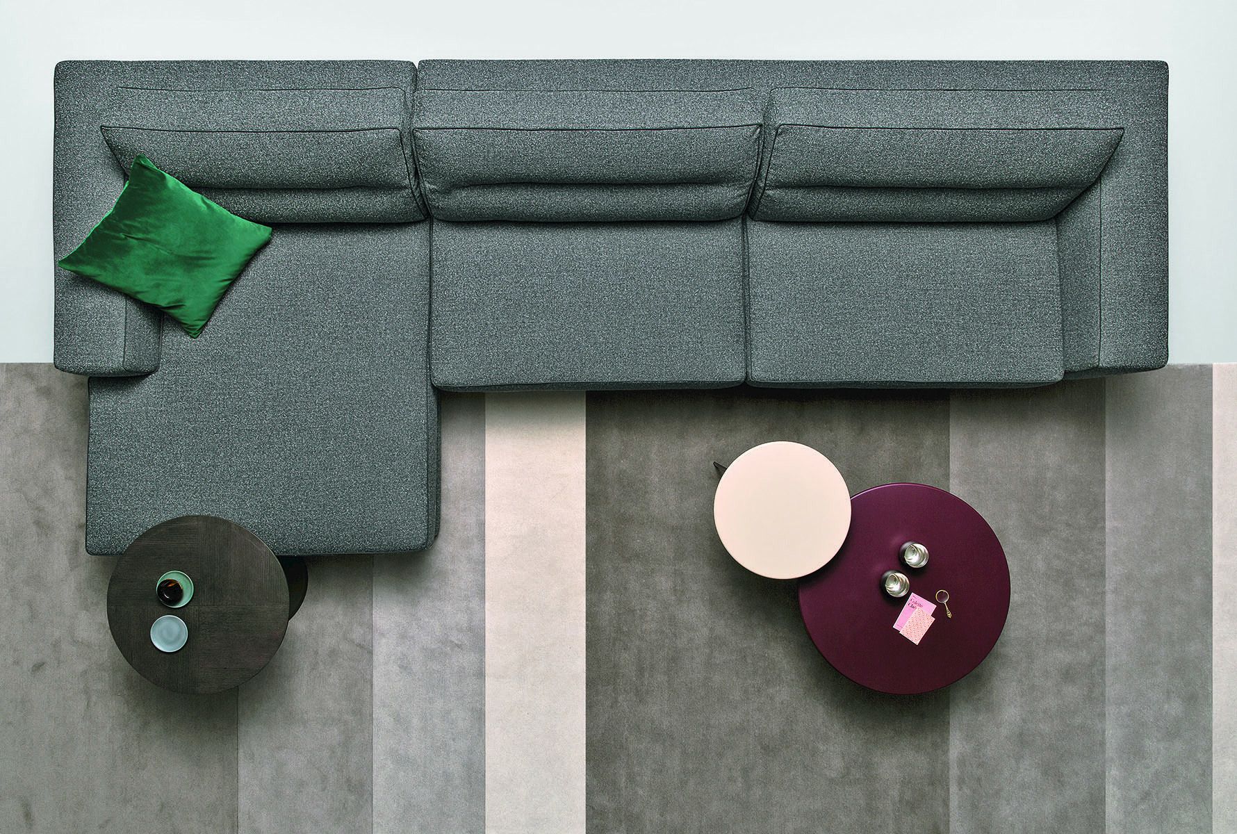 Тканевый диван с полуостровом BODEMA ARCH-00060395 - Вид №1