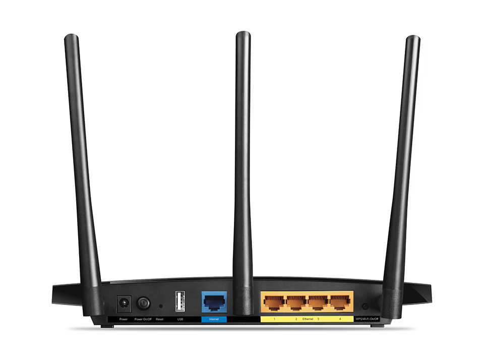 Archer C1200 Ac1200 dual band wireless gigabit router, broadcom, 867mbps at 5ghz + 300mbps at 2.4ghz, 802.11ac/a/b/g/n, beamforming, 1 gigabit wan + 4 gigabit lan, wireless on/off, 1 usb 2.0 ports, 3 fixed antennas TP-Link Santreyd  - Вид №2