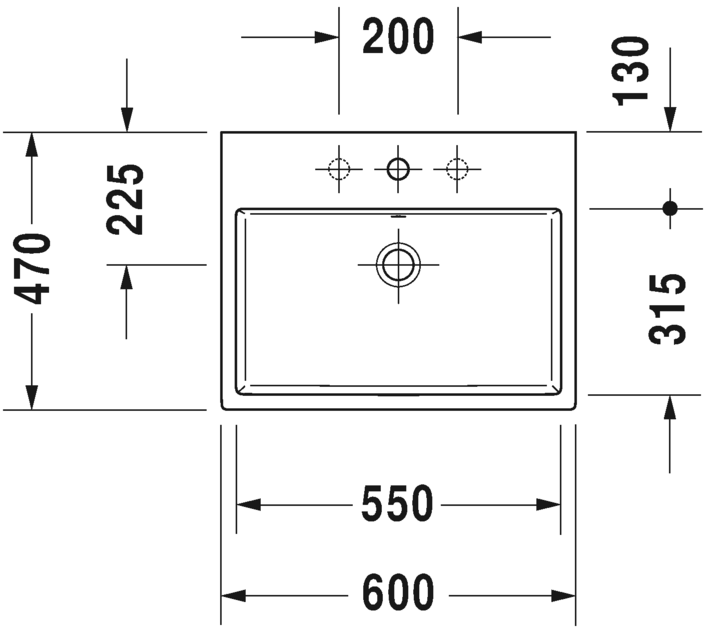 2352600041 Подвесная раковина настенная овальная Duravit Vero Air - Вид №1