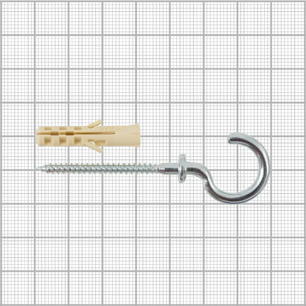 Крюк-полукольцо с манжетой 3.5x70 мм, сталь оцинкованная, 2 шт. 83338785 STLM-2098187 ЕВРОПАРТНЕР  - Вид №2