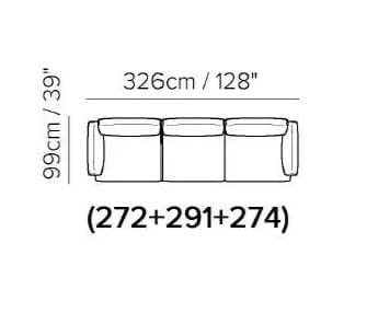 3-местный тканевый диван Natuzzi Italia Герман ARCH-00000891 - Вид №1