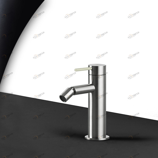 Смеситель для биде сталь матовая с серой ручкой Toki Radomonte TKI4SCIL19