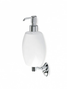 ZE30(08-NE) Stil Haus Zefiro, настенный керамический дозатор, цвет хром - черная керамика