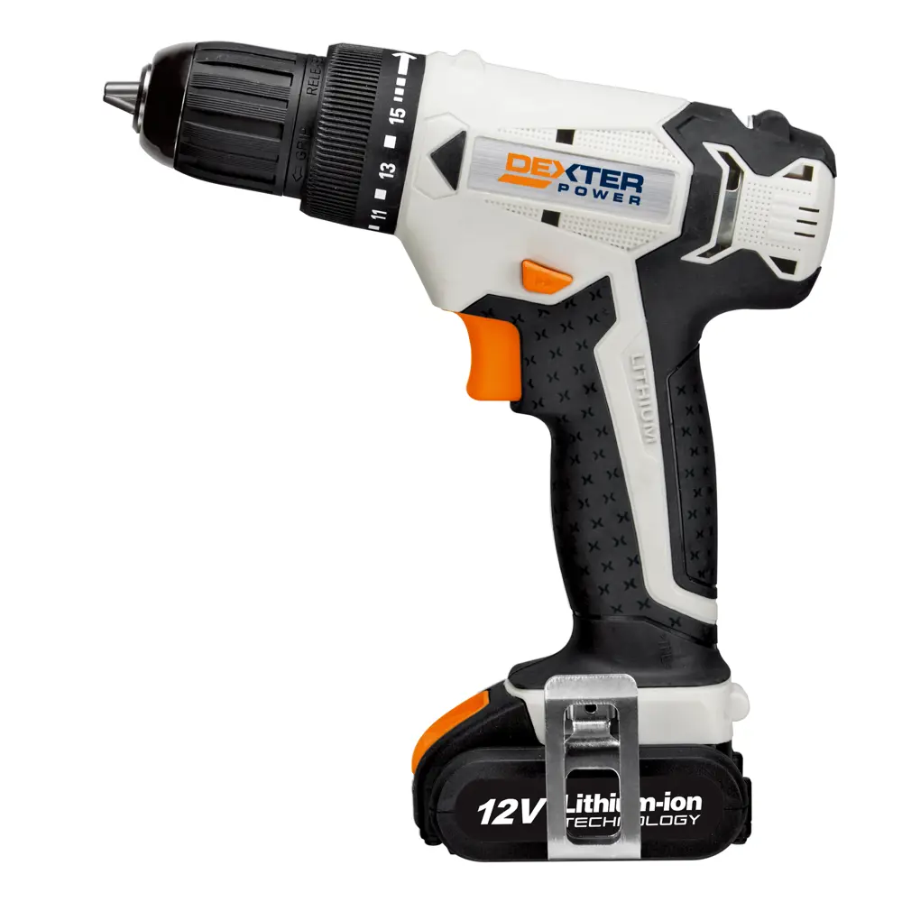 Дрель-шуруповерт аккумуляторная Dexter Power CDT112LD.4, 12 В Li-ion 2 Ач 80133659 STLM-2029573  - Вид №1