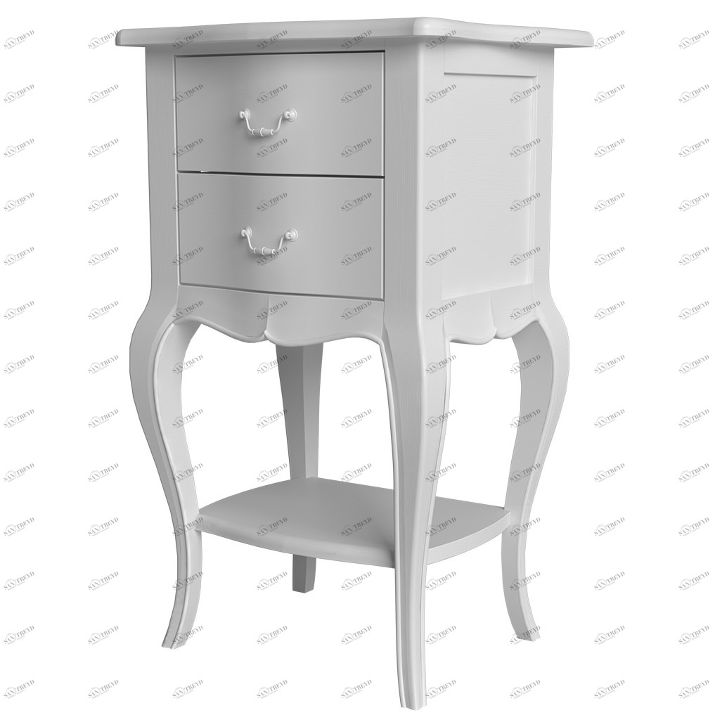 Тумбочка прикроватная белая Provence FURNITERA  120322 Белый 