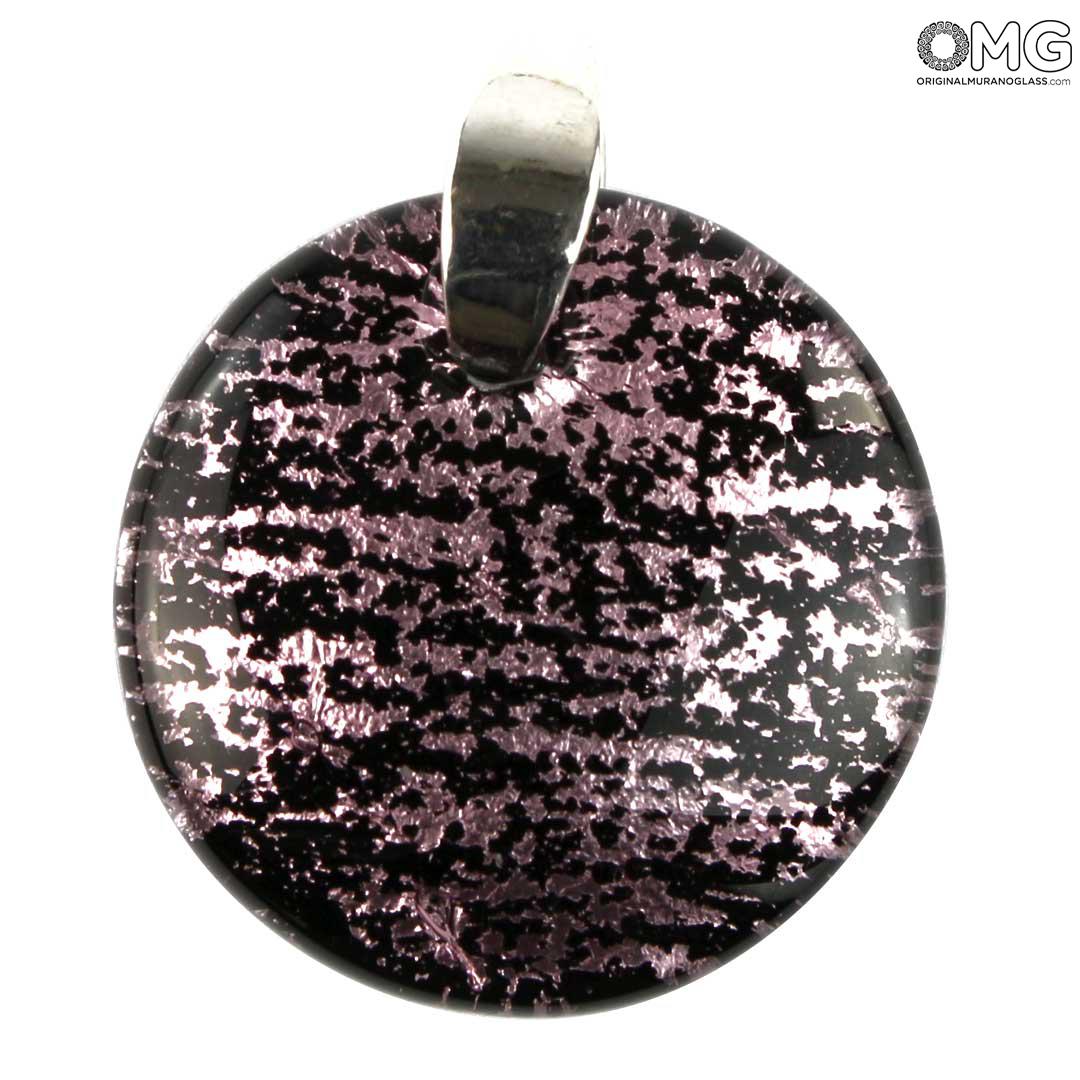 4013 ORIGINALMURANOGLASS Круглая сиреневая подвеска - муранское стекло OMG 5 см  - Вид №1
