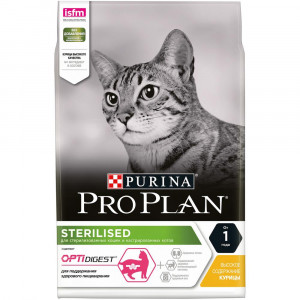 ПР0047262 Корм для кошек для стерилизованных, курица сух. 3кг Pro Plan