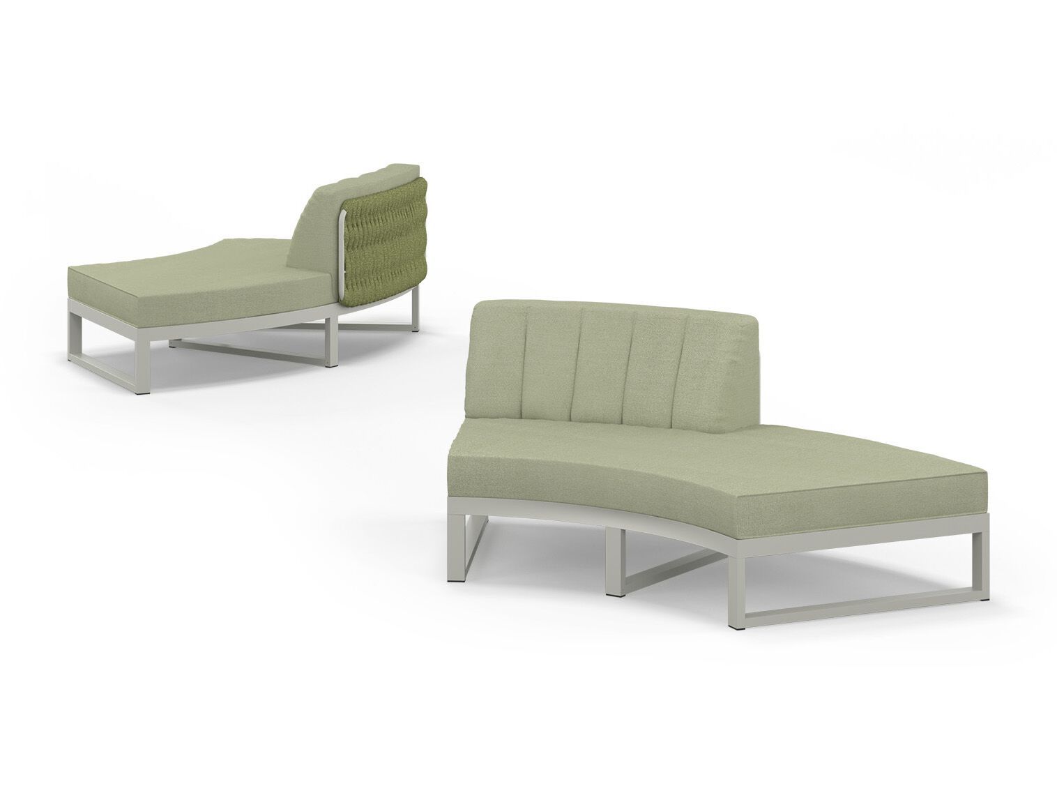 Тканевый изогнутый модульный садовый диван MAMAGREEN Munia ARCH-00038936 - Вид №5