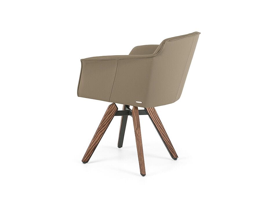 Кожаный поворотный стул с подлокотниками Cattelan italia Tyler ARCH-00034032 - Вид №1