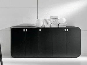 IFT Низкая лакированная тумба для офиса с распашными дверцами Sestante