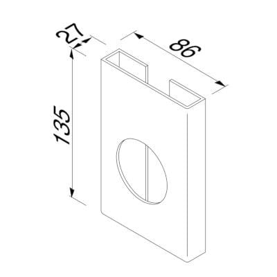 Диспенсер для туалетных мешков из металла Geesa Nemox ARCH-00140314 - Вид №3