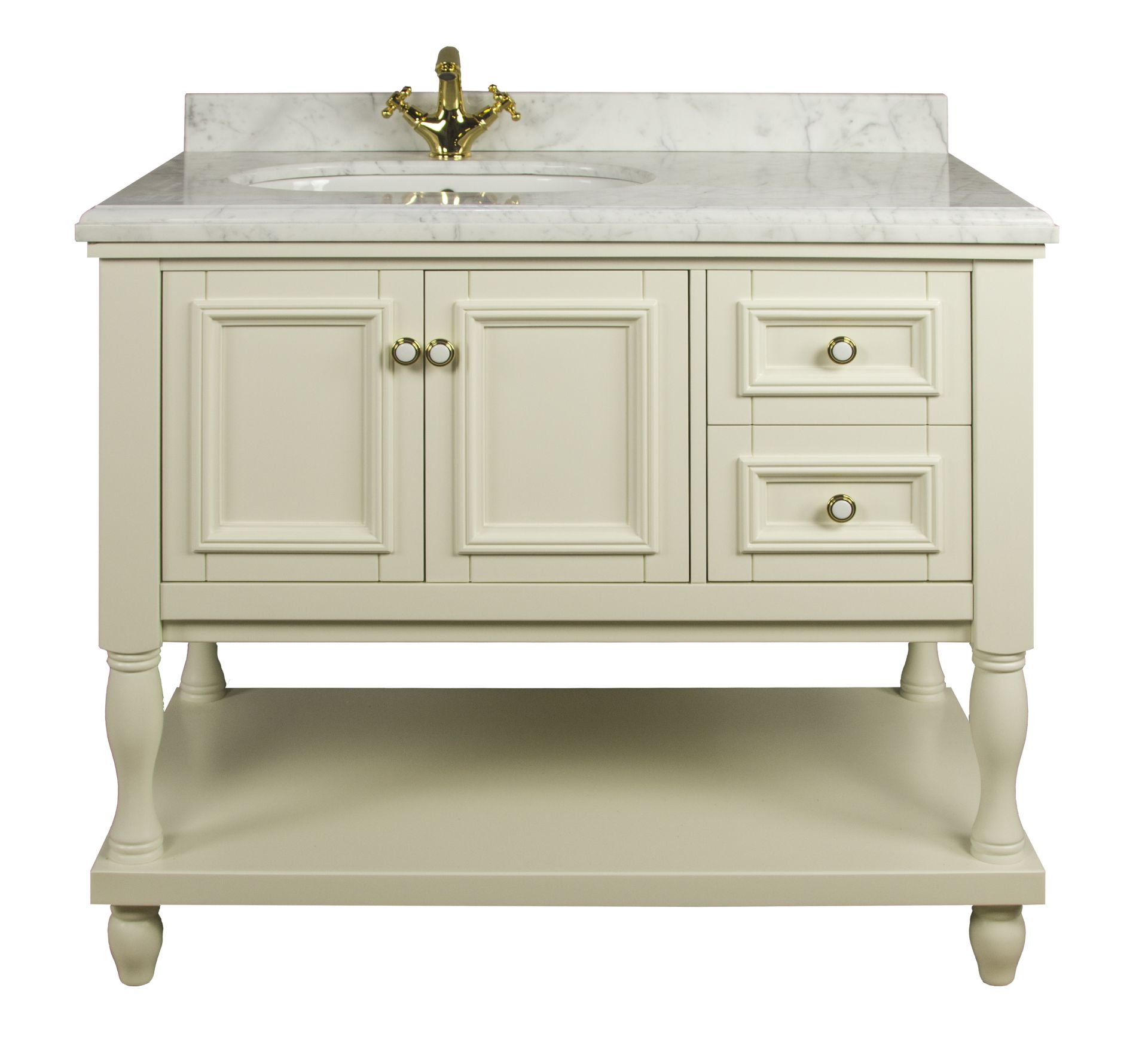 Тумба EDEN 105 арт. TS-8003-CR Правая Ивори с золотом Tessoro TS8003CIGR - Вид №1