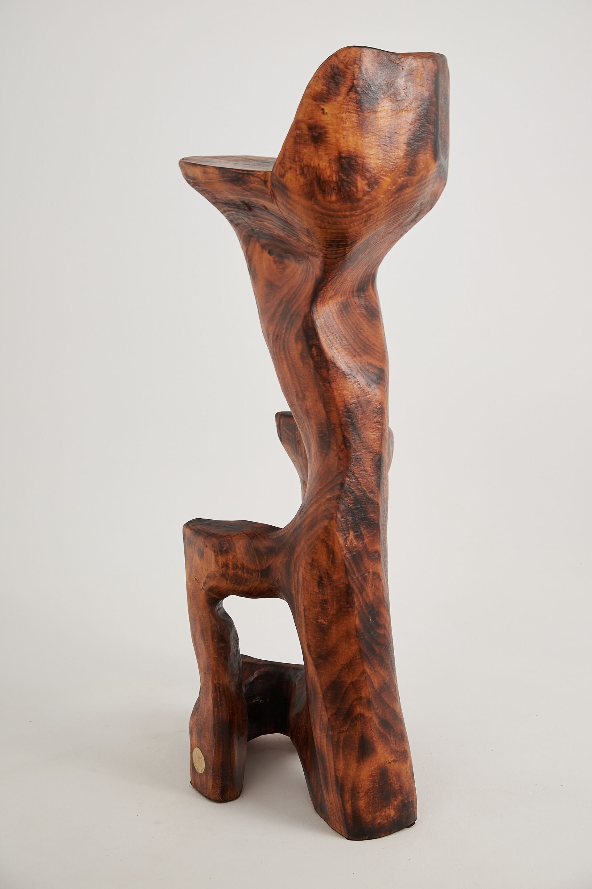 Высокий деревянный стул со спинкой Logniture Makha ARCH-00052429 - Вид №5