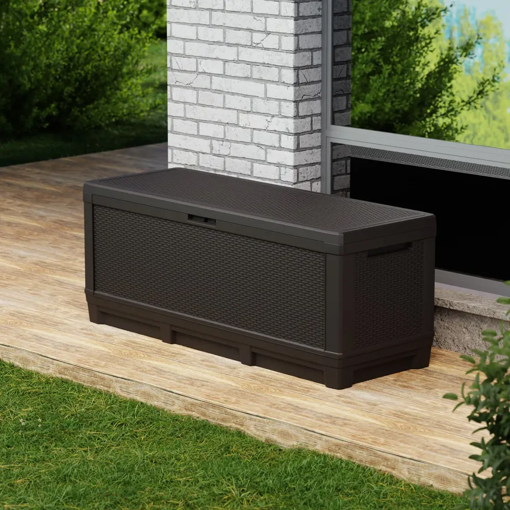 Садовый ящик Ротанг-плюс полипропилен мокко Santreyd STLM-2017270 - Вид №5