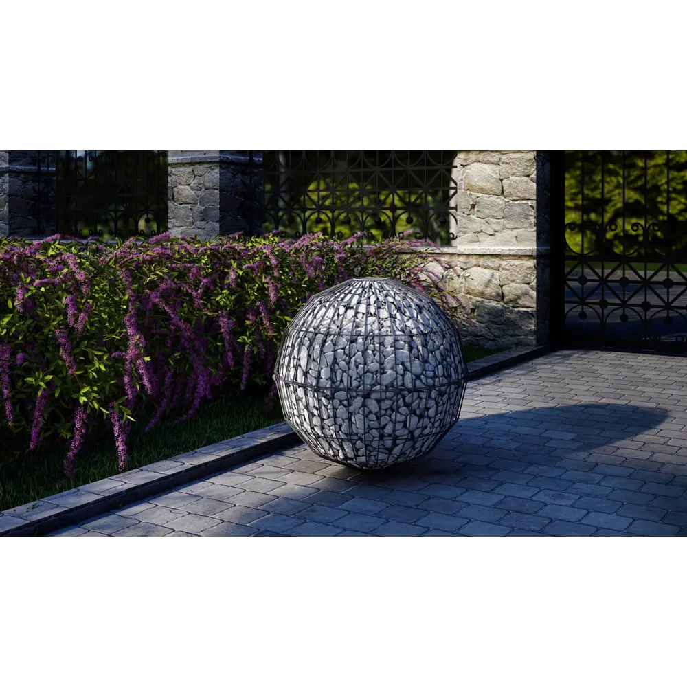 Габион - шар ø70 h38 см оцинкованная сталь серый Santreyd STLM-2190373 - Вид №1