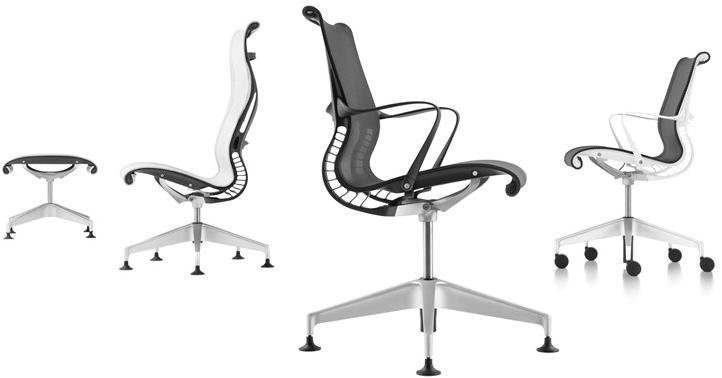 Herman Miller 4-спицевый тканевый стул с подлокотниками Setu sun-id-1371489 - Вид №4