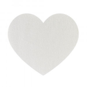 220130 Холст грунтованный на картоне в форме сердца 100% хлопок 26.5 х 30 см 280 г/кв.м Малевичъ