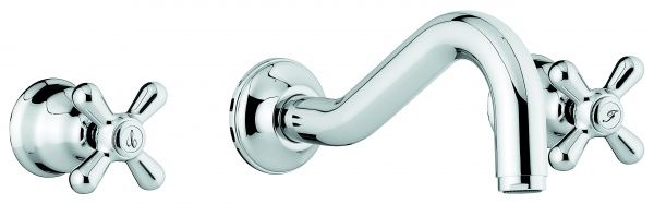 12055BC Настенный смеситель Deco Classic для кухни, цвет белый-хром EMMEVI Decò classic