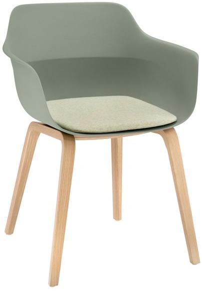 Brunner Экологический пластиковый стул с подлокотниками на 4 ножках Crona 6323/a - Вид №1