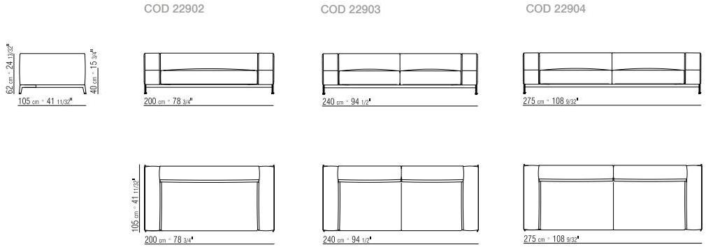 Flexform 2-х местный кожаный диван со съемным чехлом sun-id-1372804 - Вид №4