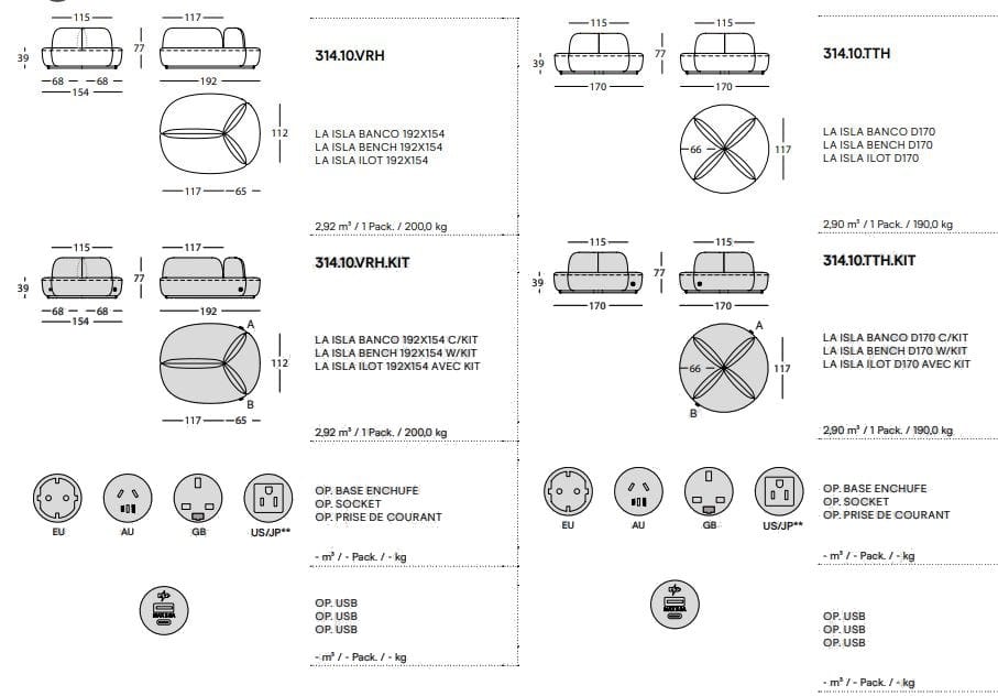 Тканевая скамья со спинкой SANCAL La Isla ARCH-00031778 - Вид №7