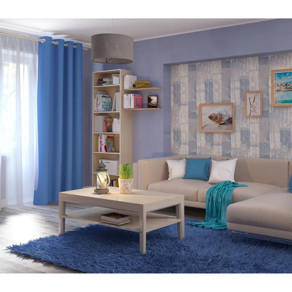 Ковёр Shaggy Ultra 1.5х2.3 м полипропилен цвет синий 13845459 STLM-2148222 MERINOS  - Вид №4
