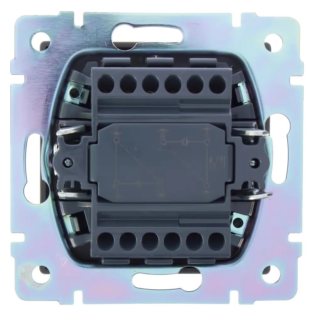 Выключатель проходной встраиваемый Werkel 2 клавиши с подсветкой, цвет серо-коричневый STLM-2043955 - Вид №3