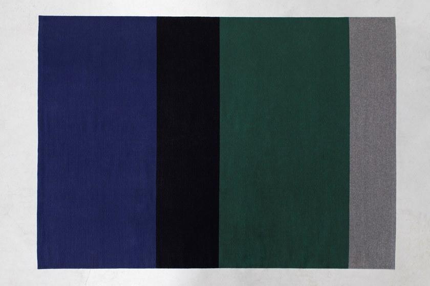 valerie_objects Прямоугольный коврик ручной работы из шерсти в полоску  V7018055s/m/l  - Вид №1