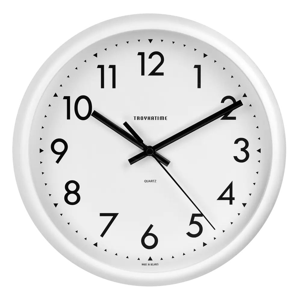 TROYKATIME Настенные часы круглые белые с бесшумным ходом 83872064 NEO-CLASSIC STLM-0045369