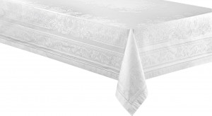 10652858 Яковлевский жаккард Скатерть прямоугольная Яковлевский Жаккард Акантус 170х250см белая, полулен Ткань