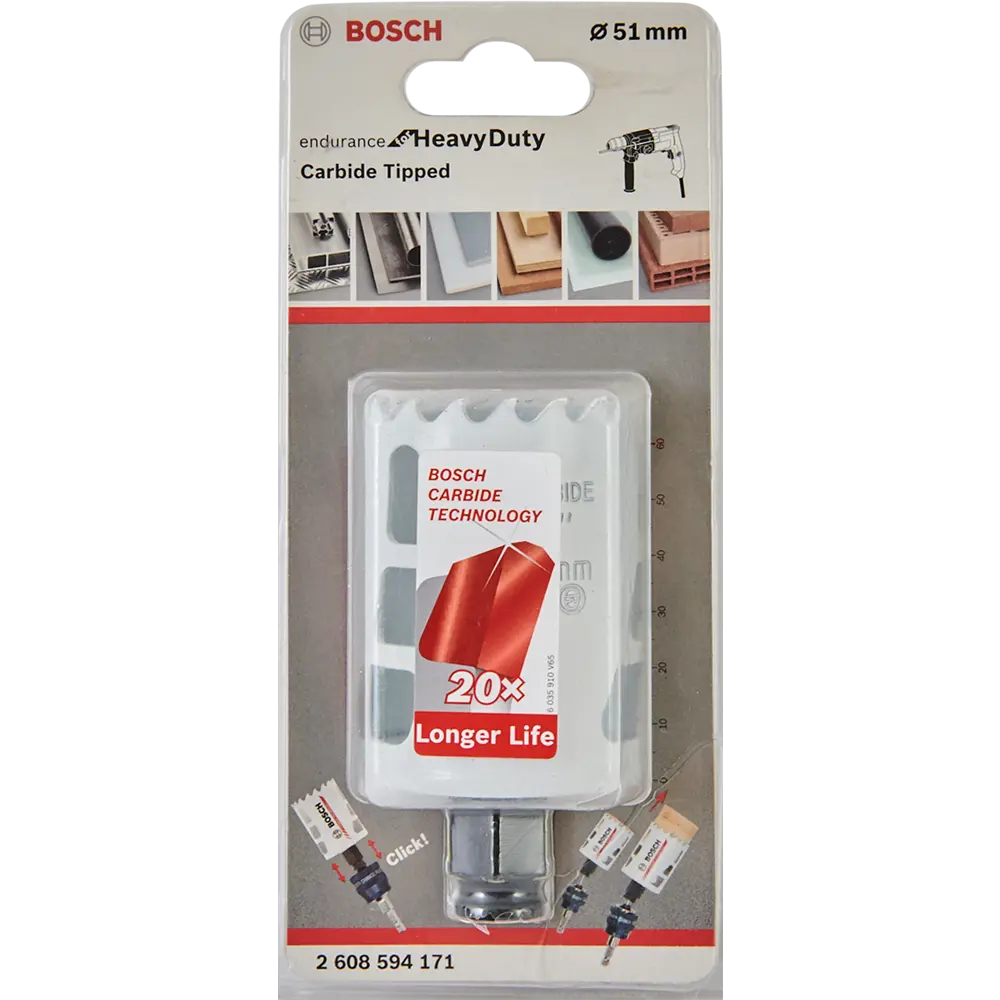 Коронка универсальная твердосплавная Bosch Endurance for Heavy Duty 2608594171 51 мм 82857547 STLM-2070232 BOSCH PROFESSIONAL  - Вид №3