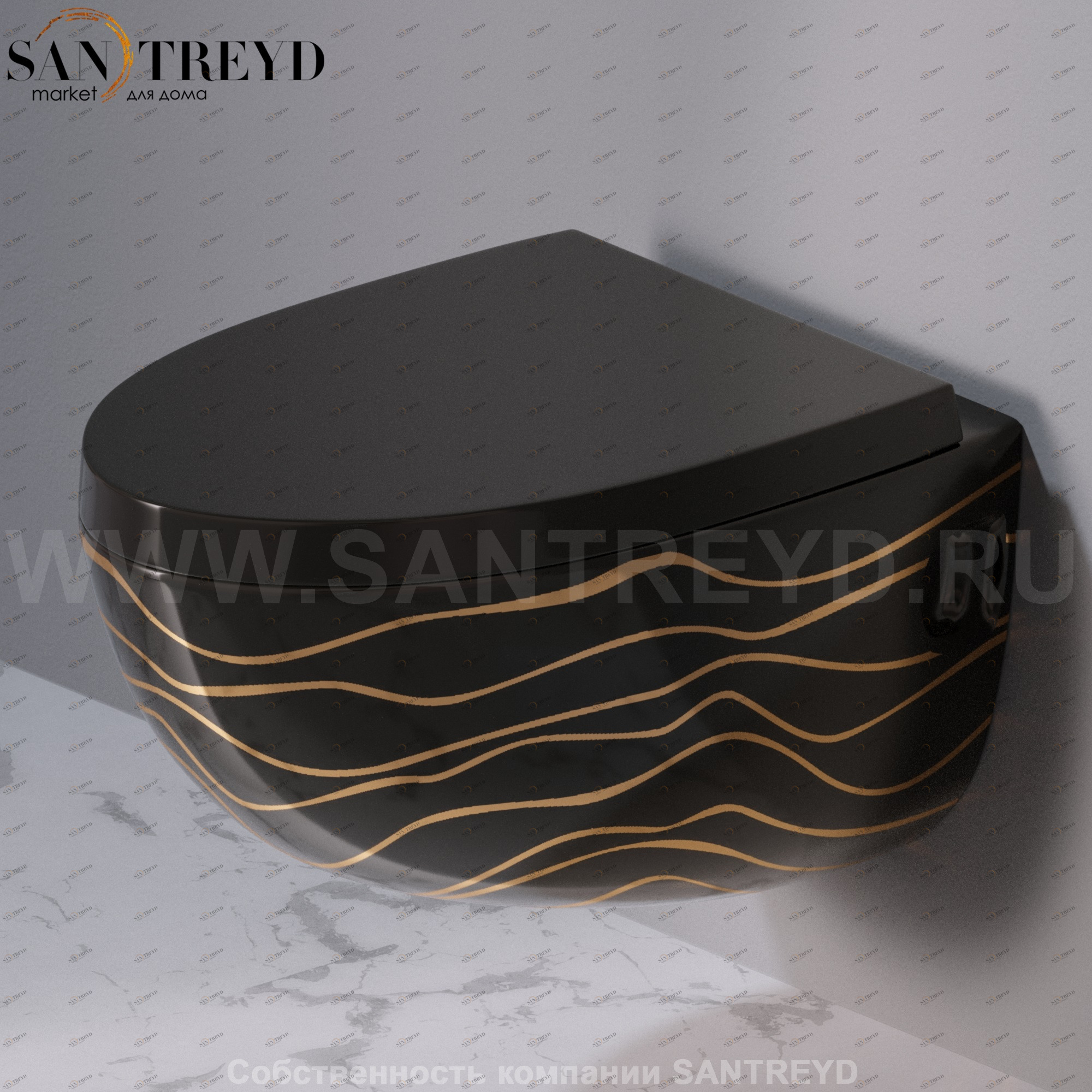 S511.411G Подвесной унитаз настенный Черный A. e T. Italia OVAL Италия AeT ITALIA