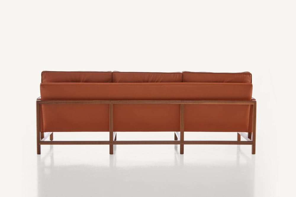 3-местный кожаный диван BassamFellows Wood Frame Lounge ARCH-00040011 - Вид №6