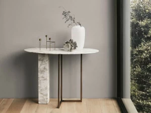 Meridiani Консоль-полумесяц из мрамора Edition shine