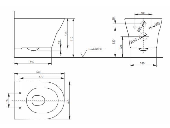 Керамический подвесной туалет без бриды TOTO MH ARCH-00059845 - Вид №4