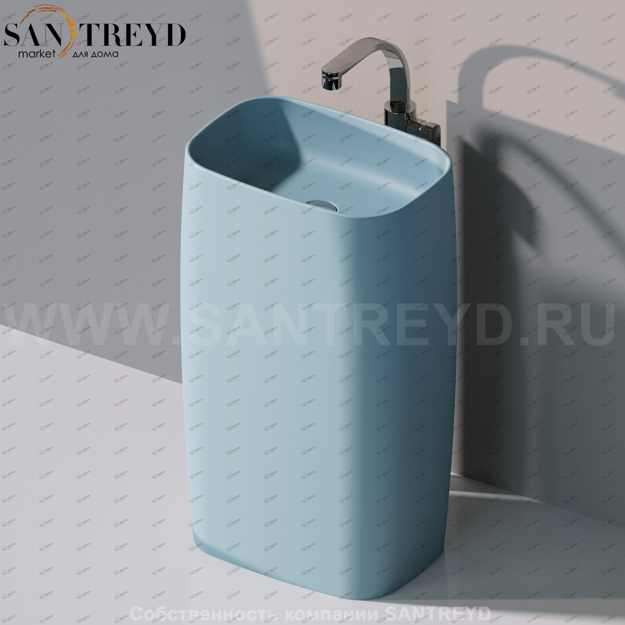 FG52C5014 Напольная раковина стоящая прямоугольная Ceramica Flaminia Flag