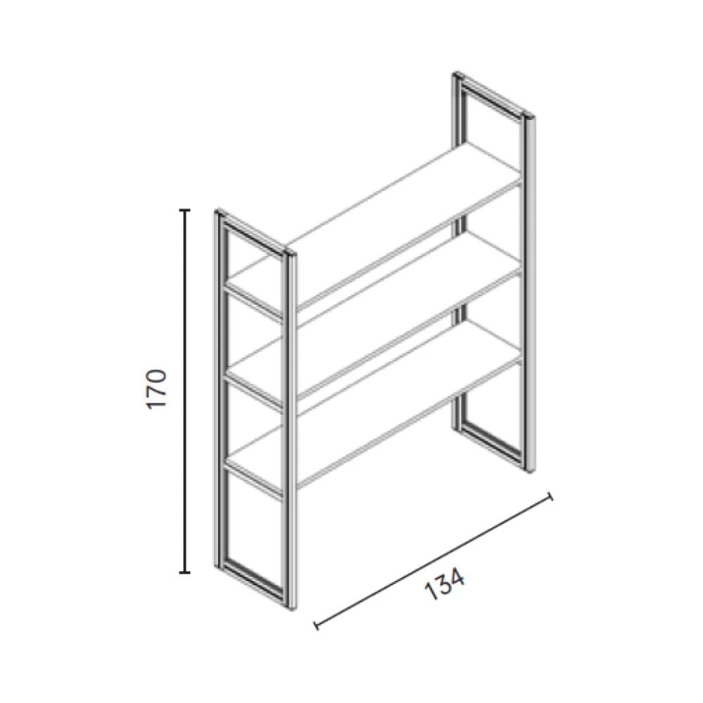 Самонесущий модульный офисный книжный шкаф из алюминия и дерева STUDIO T Ecodesign ARCH-00086315 - Вид №9