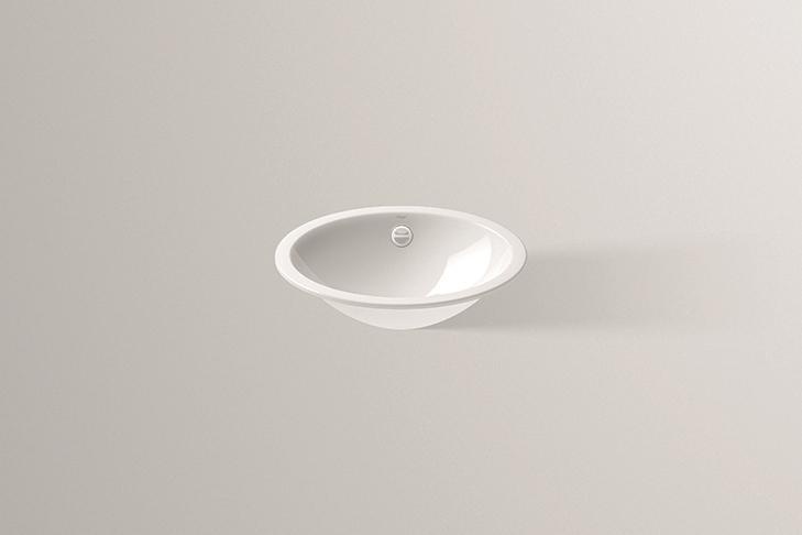 2110700000 Раковина, встраиваемая под столешницу, ub.o425, белая, proshield Alape серия O 