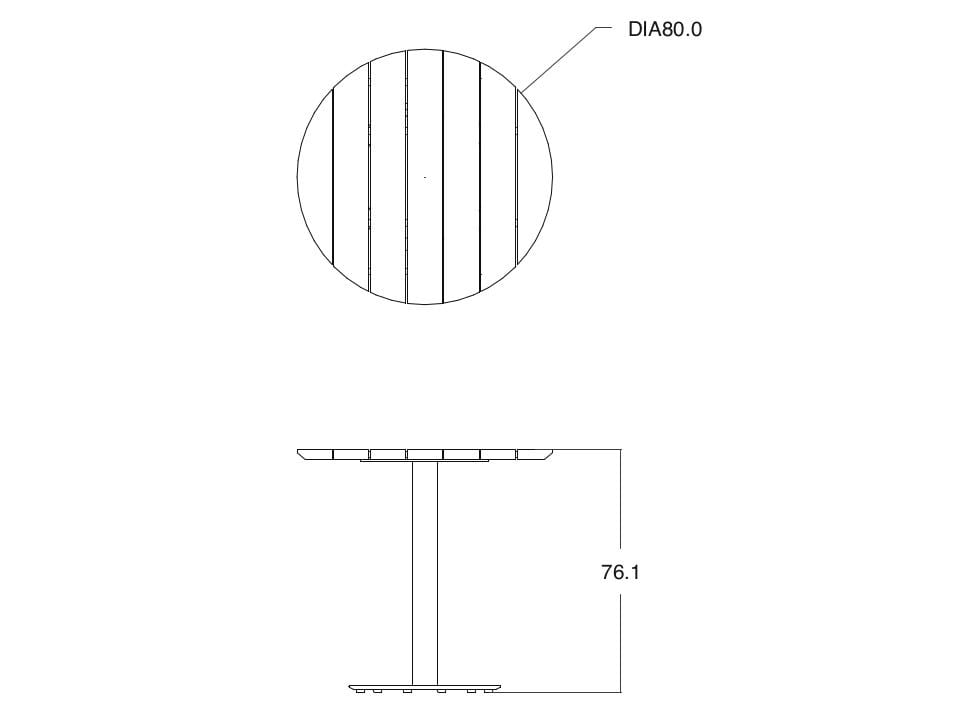Круглый стол из тикового дерева TRIBÙ T-Table ARCH-00076681 - Вид №5