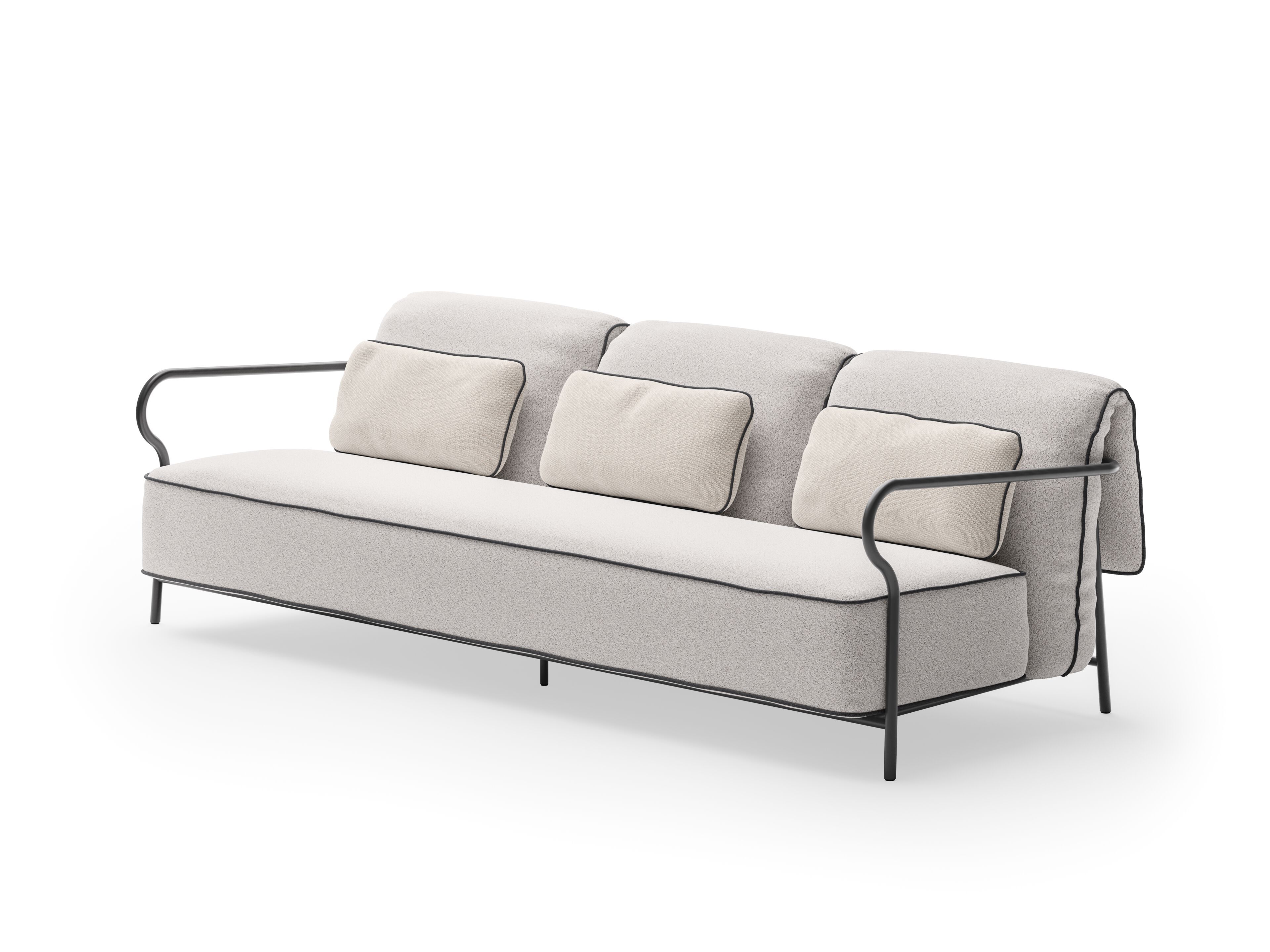 3-местный алюминиевый садовый диван Unopiù Salò ARCH-00119973 - Вид №2