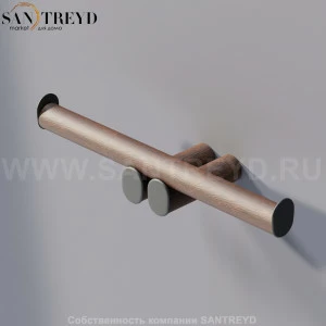 Agape DOT LINE Двойной держатель для туалетной бумаги настенный коричневый дуб ADTL0453.RU