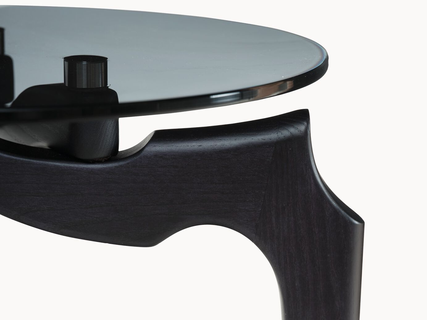 Круглый журнальный столик из дерева и стекла BD Barcelona Гаулино ARCH-00062936 - Вид №1