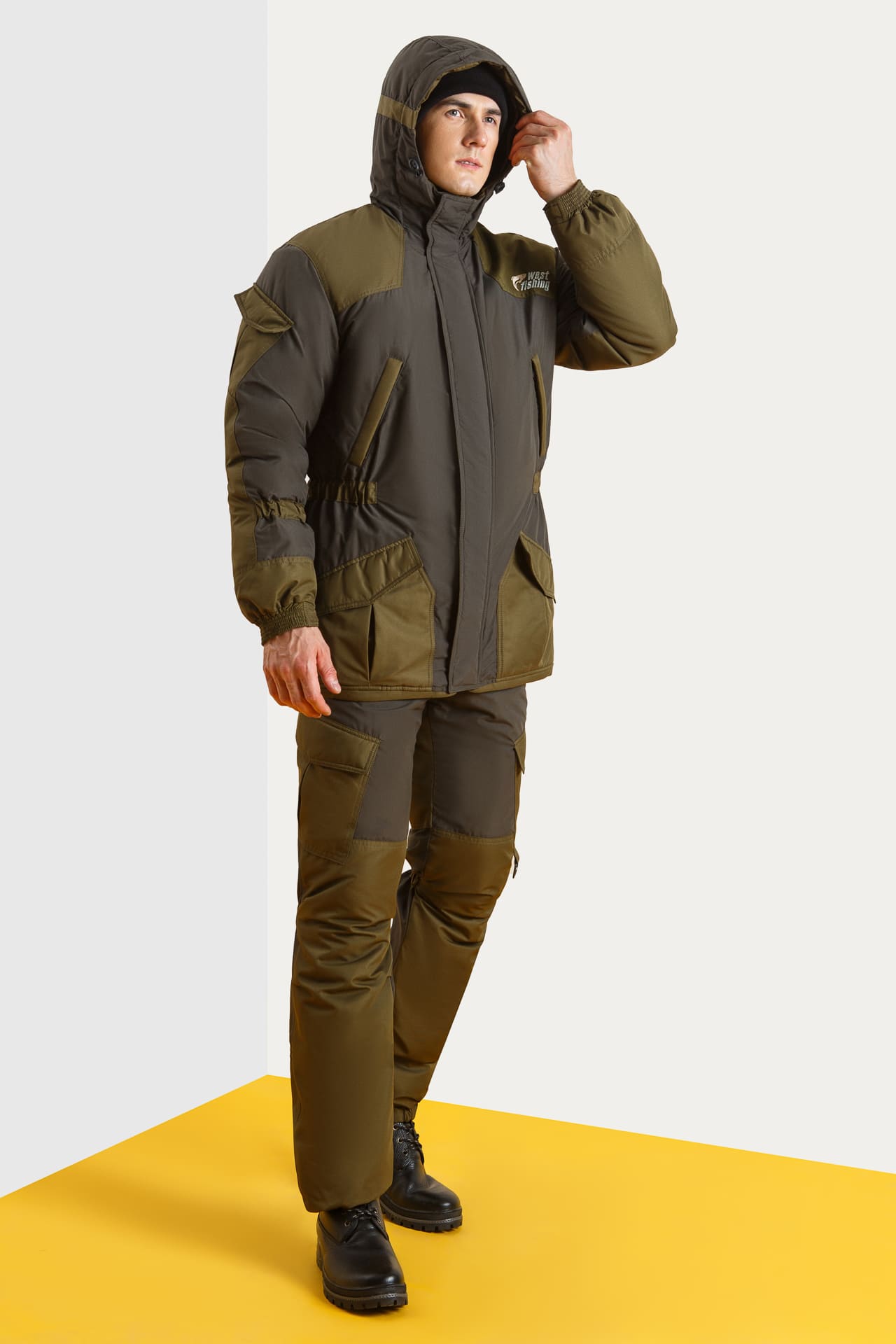63938 Костюм  зимний хаки West Fishing  Зимняя спецодежда Santreyd  - Вид №12